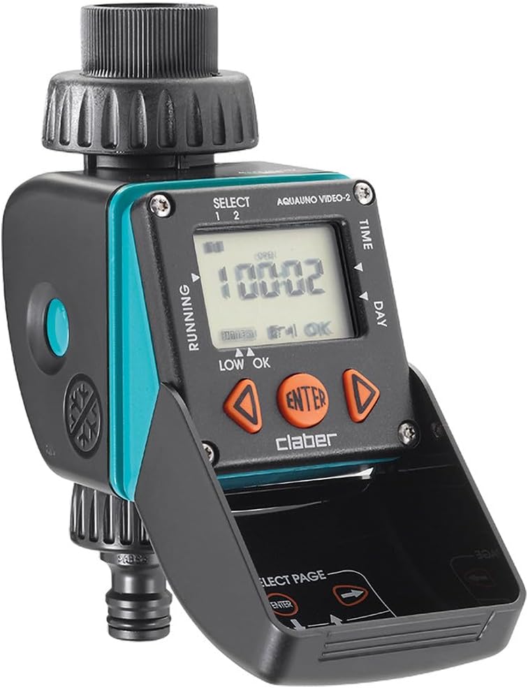 Claber Aquauno Video-2 One-Way Tap Programmer 2 Irrigations/Day