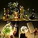 Father.son Dimmable Battery String Lights with Remote Control waterproof 33ft 100 beads leds atmosphere lighting string irrgular DIY shape,Christmas Decoration Lights for Seasonal Holiday (Warm White)
