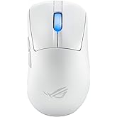 ASUS ROG Keris II Ace Wireless Gaming Mouse – Right-Handed Ergonomic, 54g, Tri-Mode Connectivity, 42K DPI, up to 107Hr Battery, PC/Mac Support - White