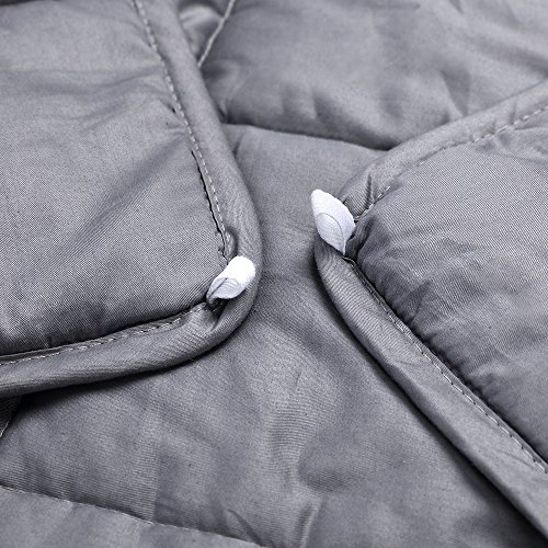 Weighted Blanket for Adult with Anxiety by Anjee Therapy, 20 lbs Autism Weighted Blanket for 150-200 lbs Persons, for Better Sleep and Stress Relief, Easter Day Gift (60 x 80 Inches, Grey)