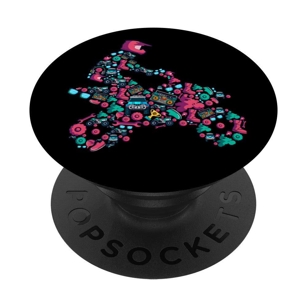 Quad Biker ATV 4 Wheeler Funny Quad Men Boys PopSockets PopGrip: Swappable Grip for Phones & Tablets