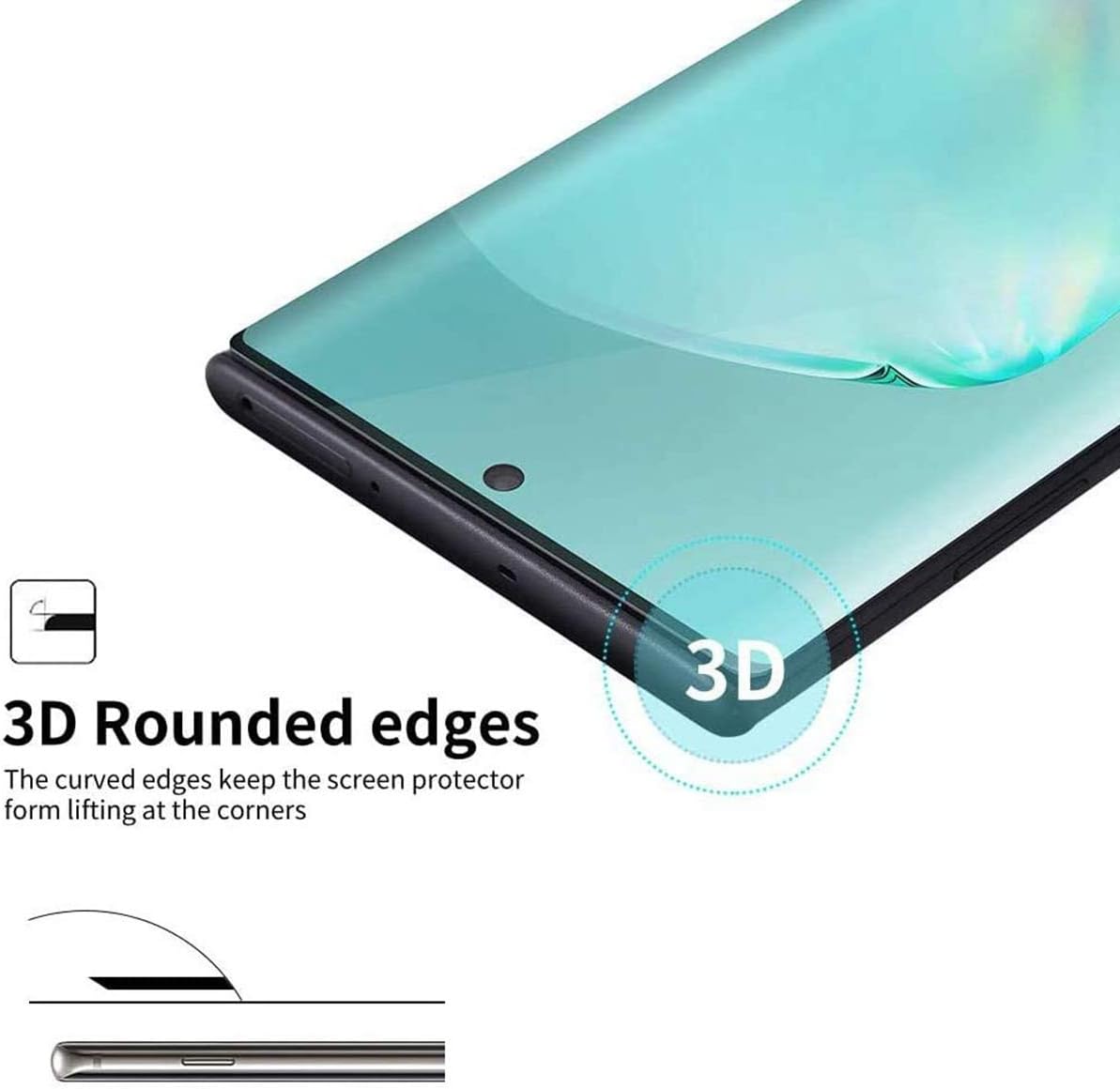 FHZXHY Galaxy Note 20 Privacy Screen Protector(2-Pack) Anti Glare/Spy/Scratch 9H Hardness Tempered Glass Screen Film for samsung galaxy note 20 5g/4g 6.7 inch-Black - Image 5