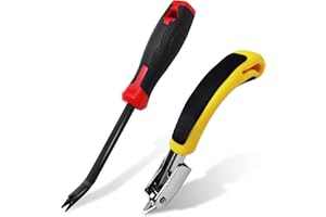 WHISURN Staple Remover, Heavy Duty Staple Remover Tool,Upholstery Stapler Remover for Carpet,Wood,Floor, Furniture, Construction, Industrial Staple Lifter Removes Flooring, Carton Box Staples(2pcs)
