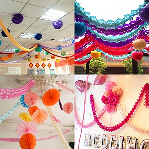 image for RUBFAC 10pcs Colorful Four-Leaf Clover Paper Garland Party Streamers T