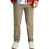 Haggar Mens Life Khaki Comfort Flat Front Slim Fit Chino Pant
