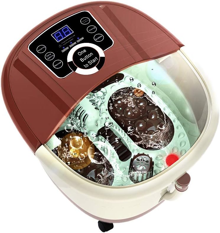 Anfan Foot Spa Massage with Motorized Tai Ji Massage -16 Pedicure Spa Motorized Shiatsu Roller Massaging Acupuncture Point, 4 Pro-Set Program