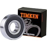 2PACK TIMKEN 6304-2RS Double Rubber Seal Bearings 20x52x15mm, Pre-Lubricated and Stable Performance and Cost Effective, Deep Groove Ball Bearings