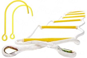 ISOP Fire Escape Ladder for Second Story Windows 13ft Rust Resistant Safety Window Ladder for Fire Escape 2 Story with Hooks - Emergency Escape Ladders - Life-Saving Certified Tool (13ft with Hooks)