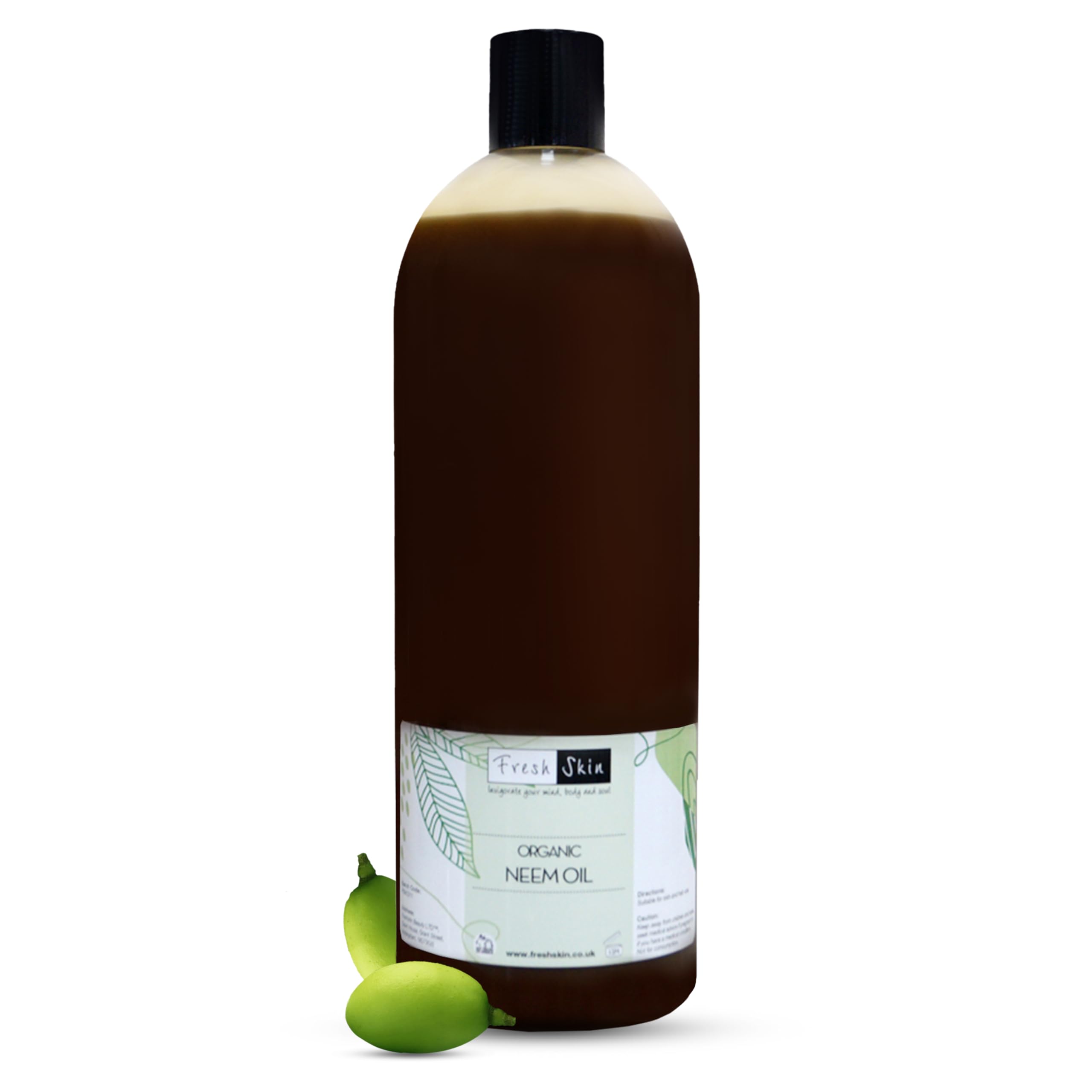 Freshskin Beauty LTD | Neem Oil Organic 1000ml (1 Litre) - 100% Organic, Pure, Natural, Cruelty Free & Vegan Friendly - Natural Insecticide - Multi-Use Oil for Garden & Plants
