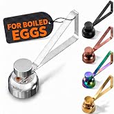 Egg Cracker Tool for Raw Eggs, Egg Shell Opener for Hard Boiled Eggs | Soft Boiled Eggshell Opener with Pull-and-Release Ball; Cuts a Clean Circle; Keeps Yolk Intact; Stainless Steel; Compact