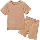 Zanie Kids Baby Toddler Pajamas Set Short Kids Summer Sleepwear Snug Fit Viscose Pjs Girls Boys