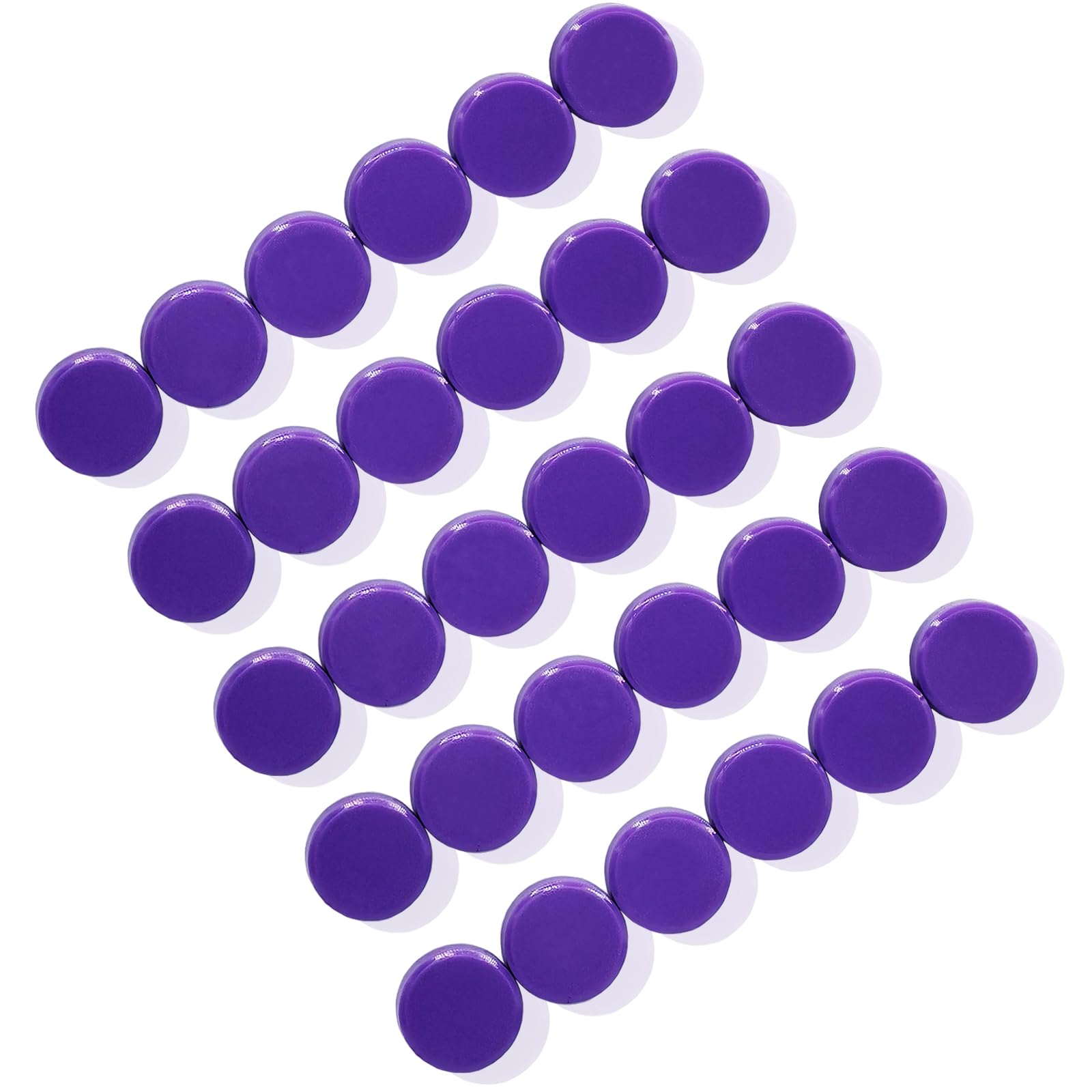 ZDZBLX Fridge Magnets, 30 Pack Strong Small Round Magnets for Whiteboard & Fridge, Colourful Craft Magnets for Home School & Office,Cute Mini Magnetic Dots for Refrigerator Noticeboard - Purple Magnet