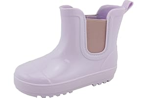 BEARPAW Toddler and Kids' Chelsea Rain Boots, Waterproof Rubber Rainboot, Girls/Boys Light Water Shoes for Muddy Park/Hiking