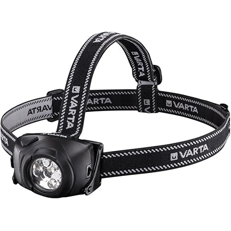 Varta 5 x 5 mm LED Indestructible Head Light H10 (inkl. 3x High Energy AAA Batterien Taschenlampe Flashlight Stirnlampe Kopfl
