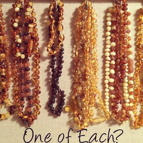 Baltic Amber Teething Necklace for Baby Toddler Multi Rainbow Infant Polished Drooling & Teething Pain Authentic Organic Certified Authentic Screw Clasp - Thumbnail 5