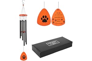 CIVJET Wind Chimes for Outside, 25.5" Tuned Chime Dog Memorial Gifts for Loss of Dog, Loss of Dog Sympathy Gift, Dog Passing Away Gifts, Bereavement Gift, Pet Remembrance Gift in Memory of Dog Cat