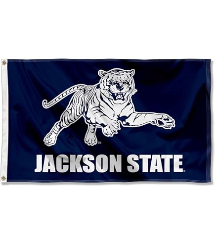 College Flags & Banners Co. Jackson State Tigers Flag - 3x5 Feet Polyester, Officially Licensed