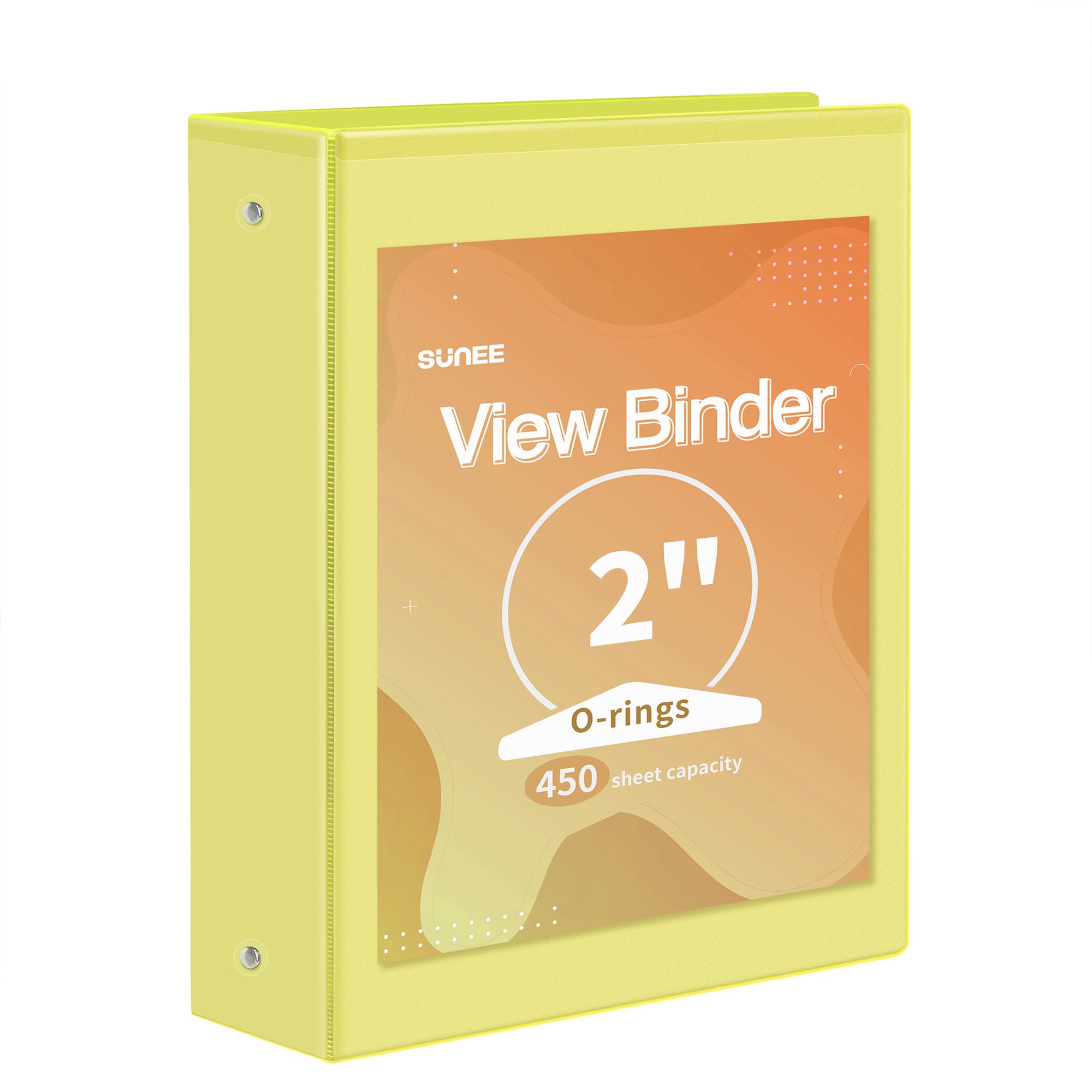SUNEE 3 Ring Binder 2 Inch 1 Pack, Clear View