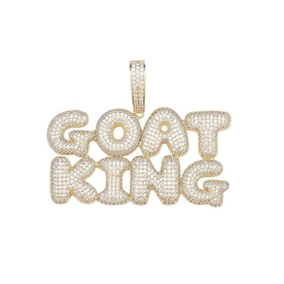 Buy Bubble Letter Chain Customize Name Necklace Hip Hop Micropave 