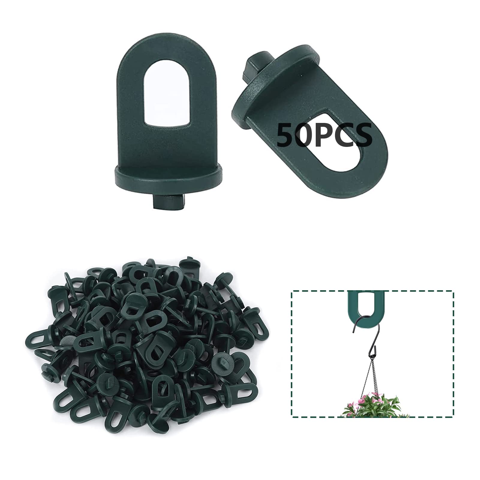 50Pcs Green House Twist Clips Greenhouse Hooks for Hanging for Greenhouse Laborer to Fixing Wires in Greenhouse Indoor Securing Insulation Materials Netting and Hanging Plants