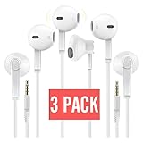 Premium Earphones Earbuds Headphones [Ergonomic Comfort Fit] with Stereo Mic & Remote Control for iPhone, iPad, iPod, Smartphones,Tablets, MP3/MP4 Players, Devices with 3.5mm and More - White