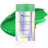 Mysense Amazon Green Face Body Hair Paint Stick,Halloween Elphaba Witch Gamora Costume Makeup,Water Based Washable Temporary Hair Color,St Patricks Day Outfit Accessories for Adults and Kids,0.5oz