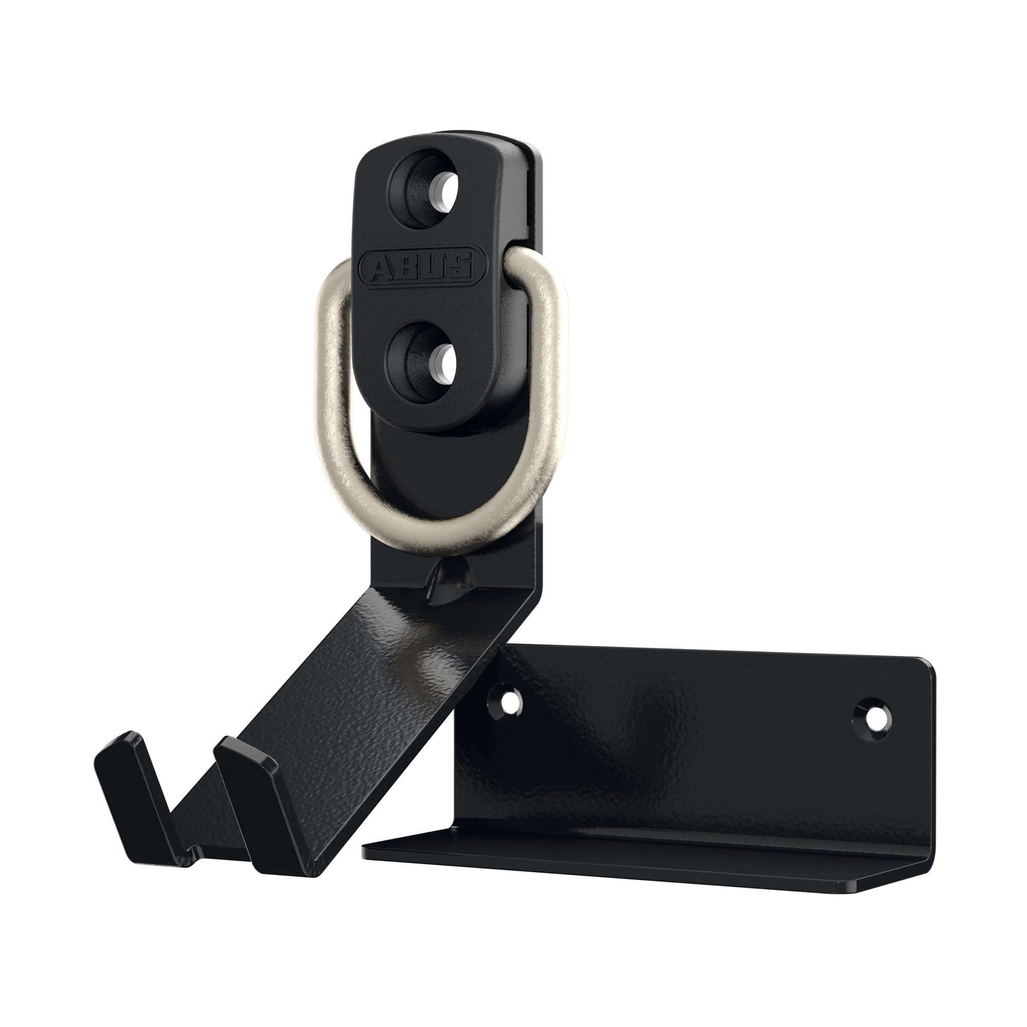 ABUS Wall Anchor with Wall Holder WBA65 B/BS and Bike Holder - Space-saving Protection for Two-wheelers in Garages and Basements - Suitable for Bicycles and E-Bikes