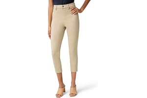 HUE Women's Ultra Soft High Waist Denim Capri Leggings, White Pepper, Medium