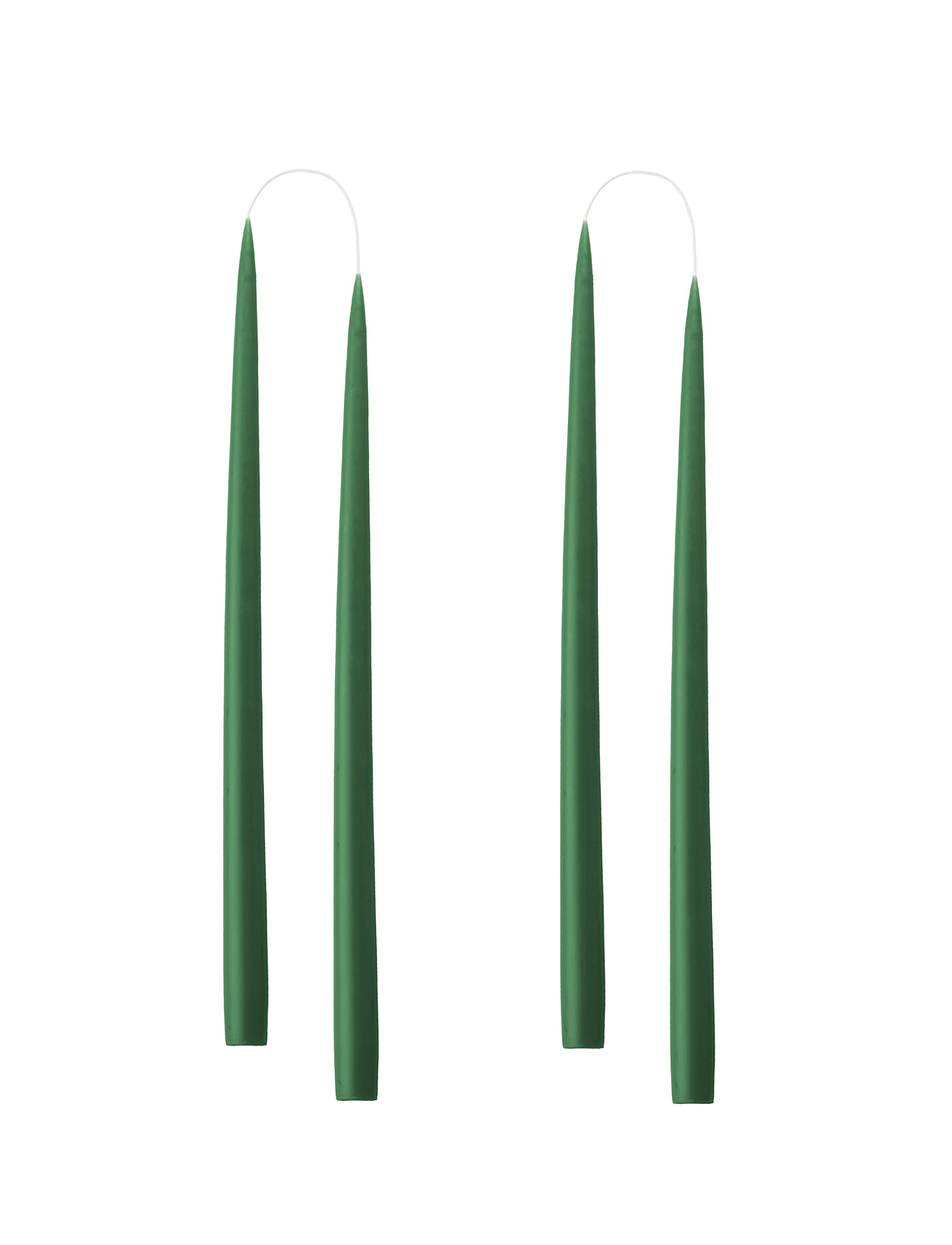 Kunstindustrien® Tapered Candles, Made in Denmark, 42 Colours Available, Dripless & Smokeless Dinner Candles, Candles Long Burning 15 Hours, Unscented Candle Gift Set, 4pcs. 2.2 x 35cm (Bottle Green) — image 1