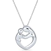 Bling Jewelry Gemstone Family Parent New Mother Created White Opal Heart Shaped om Loving Son Daughter Necklace Pendant For Women Rose Gold Plated .925 Sterling Silver