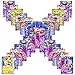 100pcs Poke Cards TCG Style Card, Mega EX Cards Full Art, Includes 80 EX Cards 20 GX Cards Look Alikes