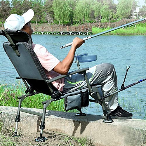Klappstühle XUEP Tragbarer Angelstuhl Camping Klapp-Sportstuhl Verstellbare Beine Hochleistungs-Camping-Liegestuhl… – Bild 5