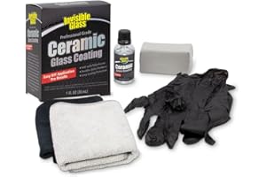 Invisible Glass 95151 Ceramic Glass Coating Kit – Long-Lasting, Rain Repellent & Hydrophobic Protection for Automotive Glass 