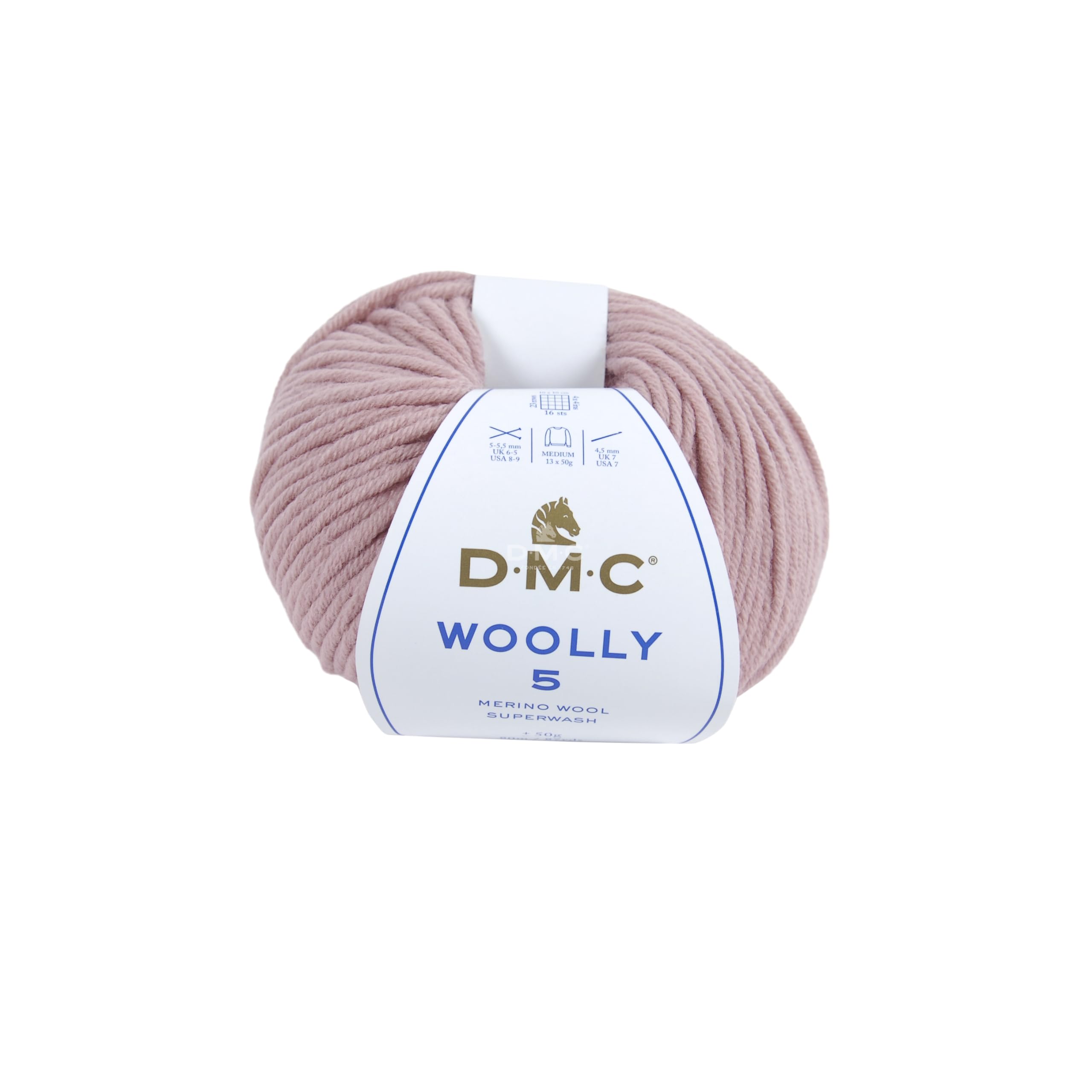 DMC Woolly 5" Merino Wool, Light Pink (45), 50g