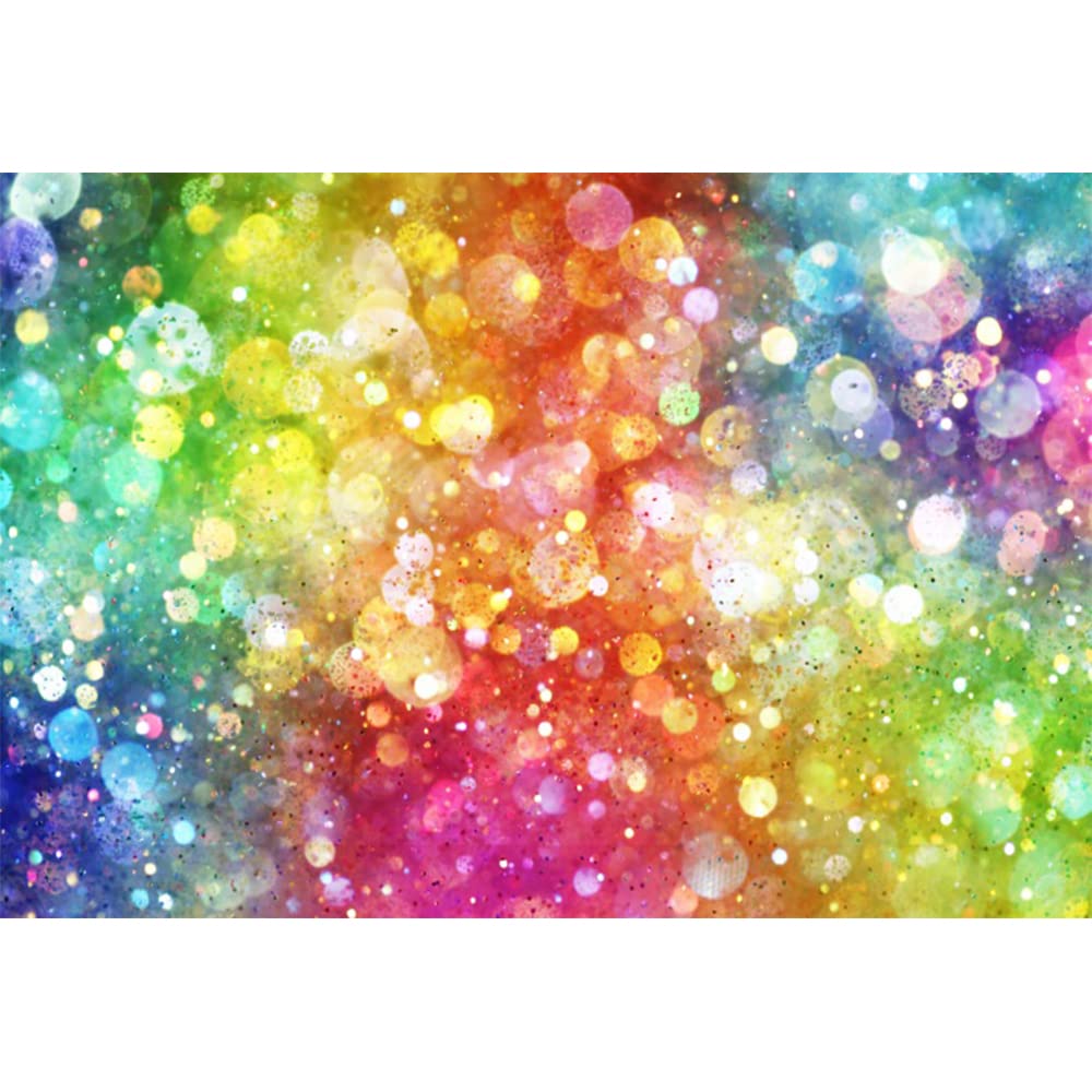 Aoihrraan 3x2m Bokeh Halos Backdrop Colorful Glitter Sparkle Sequin Scene Photography Background New Year Famliy Party Decoration Wedding Shoots Kids Adults Personal Portrait Photo Studio Props