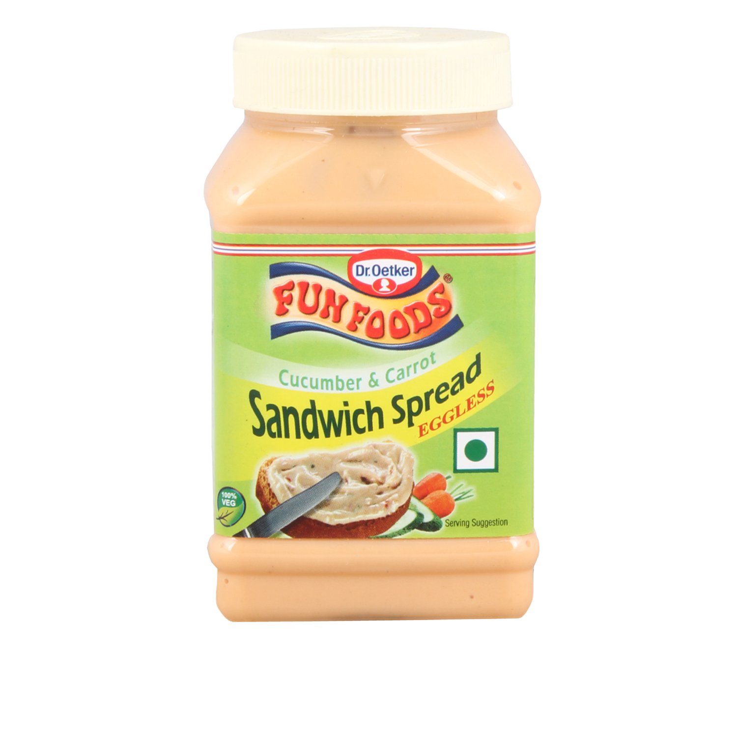 Fun Foods Sandwich Spread Cucumber and Carrot (Eggless), 300g Bottle