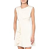 DKNY womens Sleeveess Draped Mini Dress