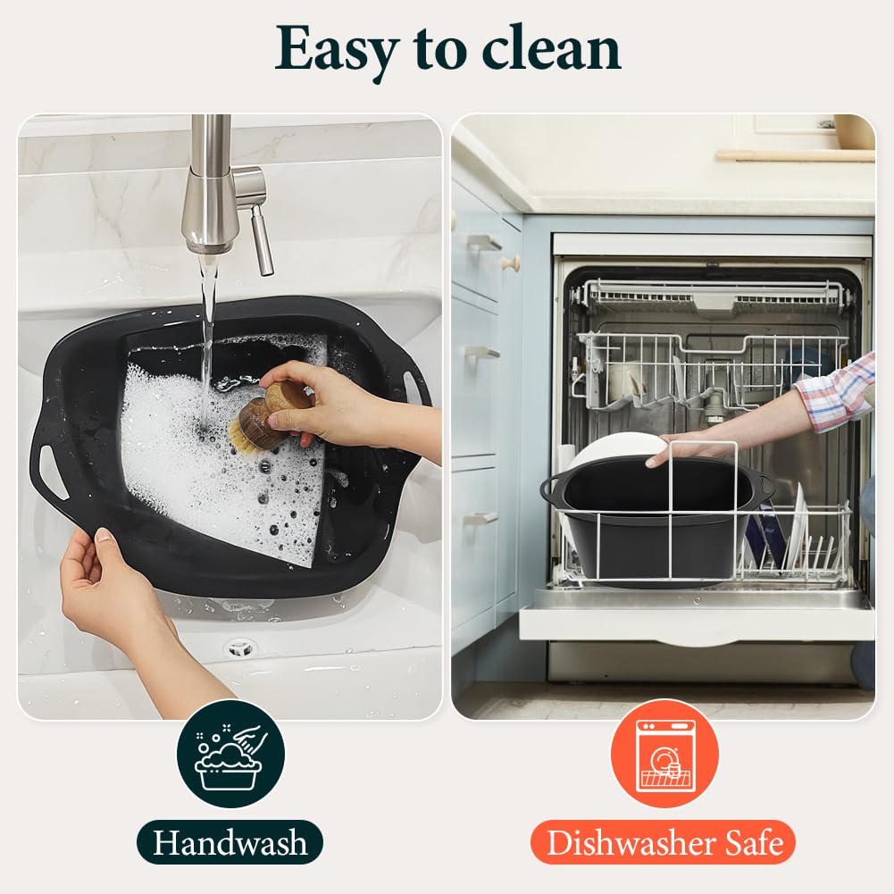 BYKITCHEN Silicone Slow Cooker Liners Compatible with Ninja Foodi Possible Cooker Pro 8.5 Quart MC1000, MC1001, MC1010 Series, 2Pcs Reusable Crock Pot Liners, Ninja Possible Crock Pot Pro Accessories