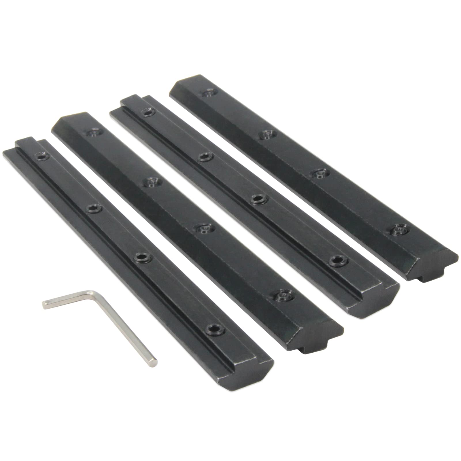 Zeberoxyz 4pcs Black Straight Line Connector Length 7.1inch Joint Bracket with M6 Screws for 4040 Series T Slot 8mm Aluminum Extrusion Profile (4040 Series Straight Brackets-Black)