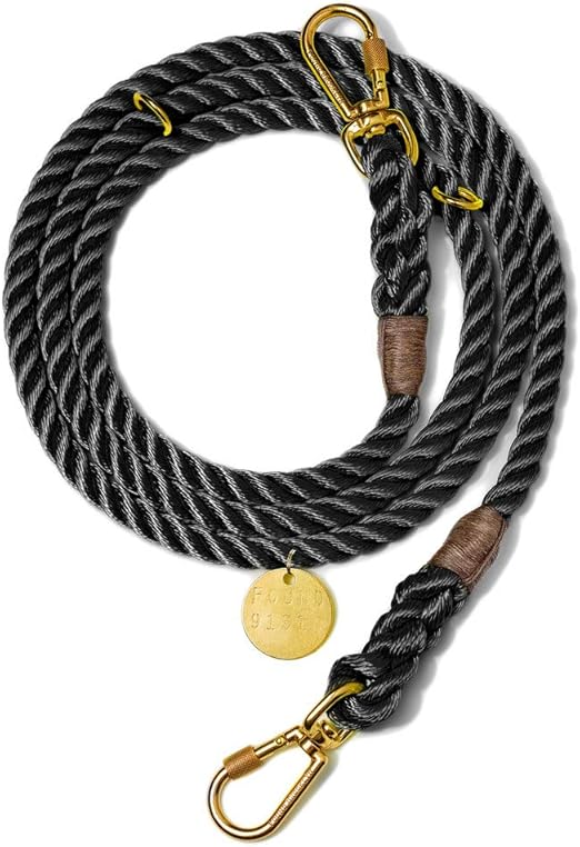 black rope dog lead