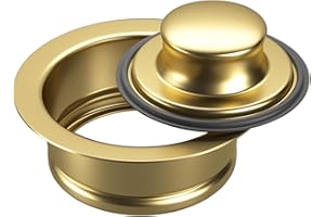 SETTLEDOWN Kitchen Sink Garbage Disposal Flange and Sink Stopper,fit Stainless Steel 3-1/2 inch Standard Sink Drain Opening Kitchen Sink Replacement Accessories (Gold Bright)