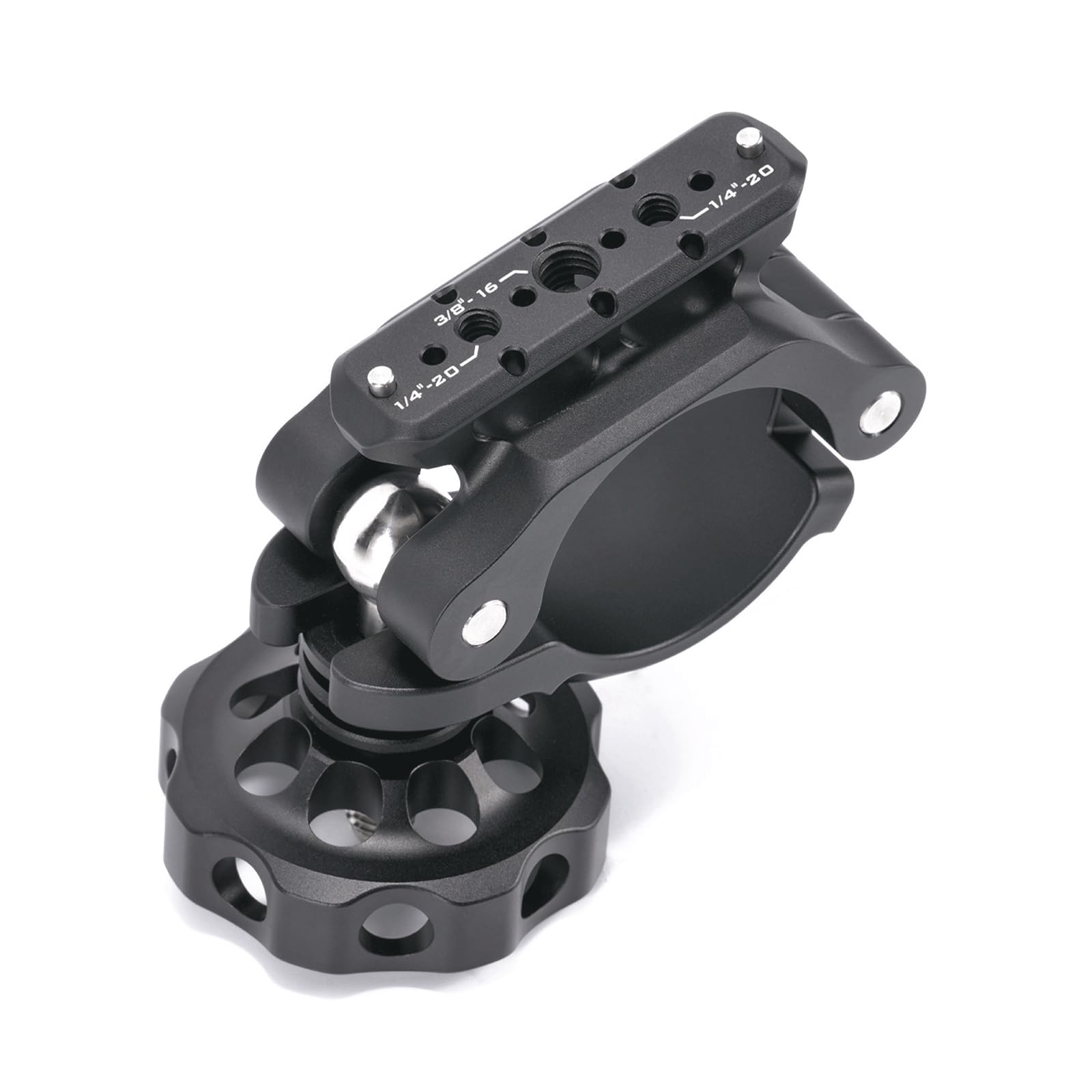 TILTA 50mm Speed Rail Clamp to NATO Adapter Compatible with the Speed Rail Car Mounting Kit, with 1/4″-20 Threads, 3/8″-16 Thread with Locating Points - Black TA-SRC-NATO-B