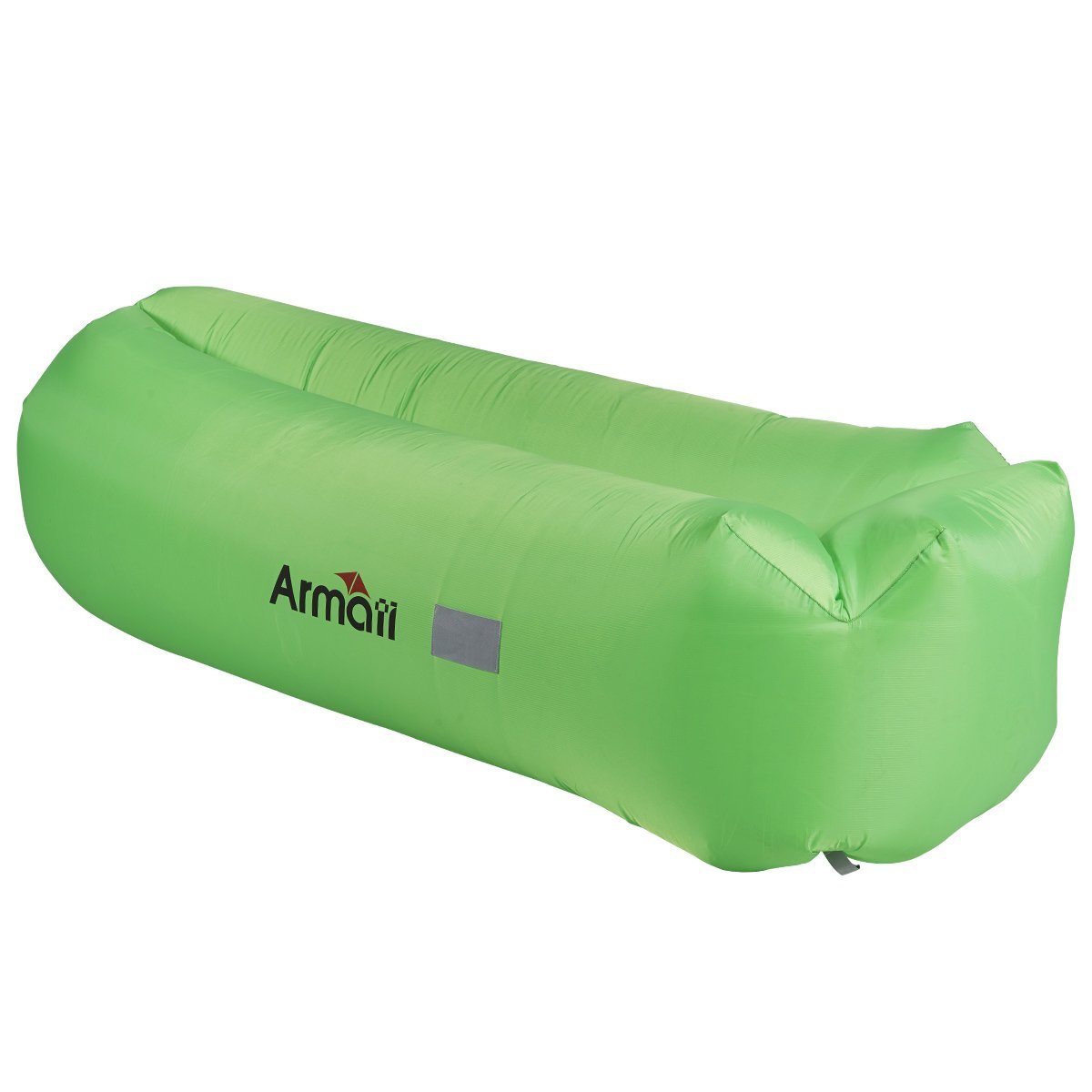 Armati Inflatable Lounger Patented Comfortable Headrest, Indoor or Outdoor Air Sofa, Camp Bedding, Hammock,Air Mattress with Carry Bag, Securing Stake and Bottle Opener (apple green)