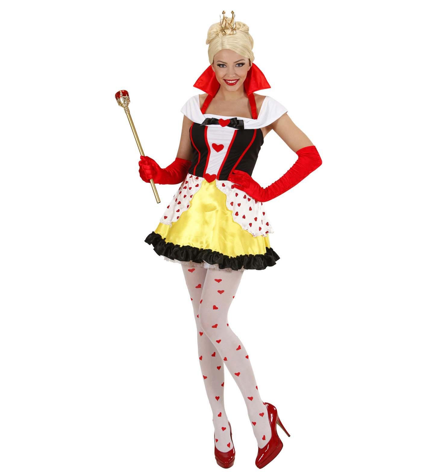 Ladies Queen of Hearts Costume Large UK 14-16 for Fairytale Fancy Dress