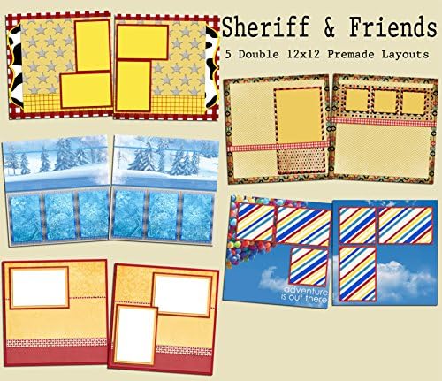 Sheriff &amp; Friends Scrapbook Set - 5 Double Page Layouts