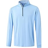 DTWOOO Men's Quarter Zip Golf Pullover Men Mock Neck Sweatshirts Dry Fit Long Sleeve Performance Wicking 1/4 Zip Pullover