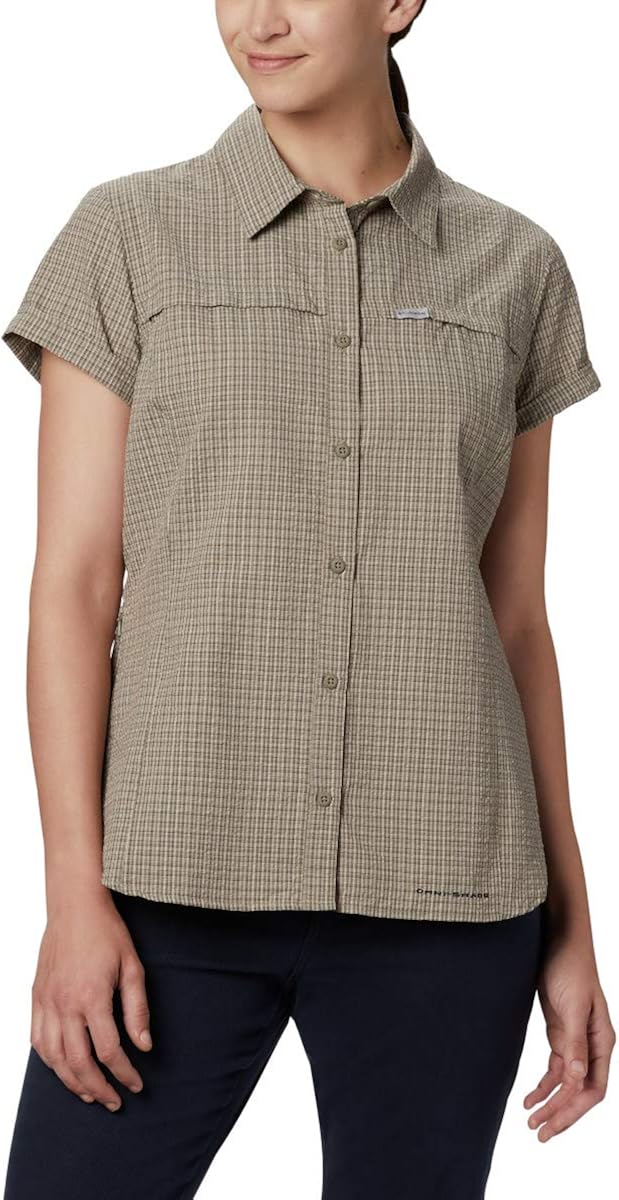 Columbia Women's Silver Ridge Novelty Short Sleeve Shirt, Moisture Wicking : Clothing