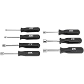 Performance Tool W950 7-Piece SAE Hollow Shaft Nut Driver Set | Automotive mechanic hand tool set. Chrome plated drop forged steel shafts. Polypropylene handles. 3/16 to 1/2 inch Sizes