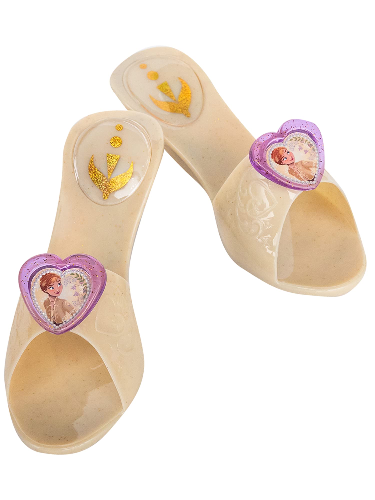 Rubie's Official Disney Frozen 2, Anna Jelly Shoes Onesize, Costume and Dress Up Roll Play Age 3+,Beige