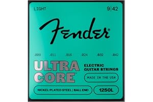 Fender Ultracore™ 1250 Electric Guitar Strings, 1250L Nickel Plated Steel, Gauges .009-.042, Ball End, Set of 6